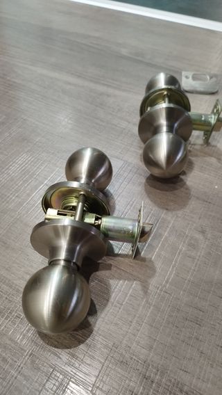 6 Pomos puerta acero inox redondos