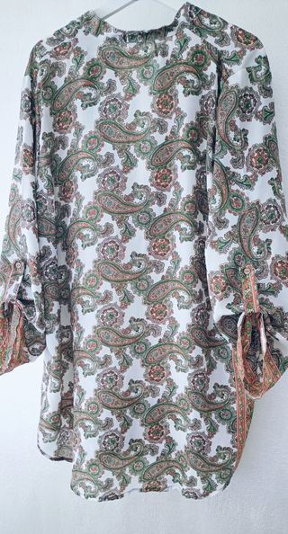 Blusa paisley - Verde y blanco