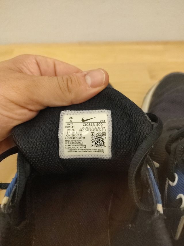 Zapatillas bambas Nike varsity compete talla 41