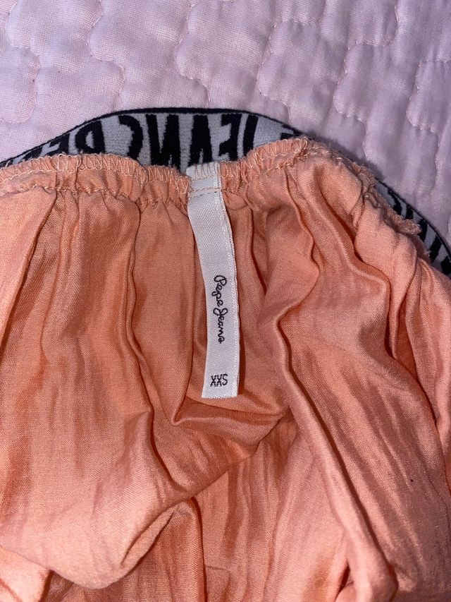 Falda midi Pepe Jeans salmón