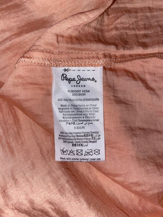 Falda midi Pepe Jeans salmón