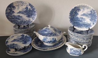 VAJILLA INGLESA MEADOWSWEET RIDGWAY STAFFORDSHIRE