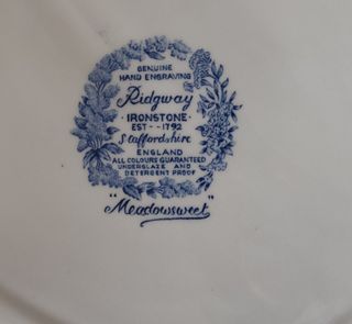 VAJILLA INGLESA MEADOWSWEET RIDGWAY STAFFORDSHIRE