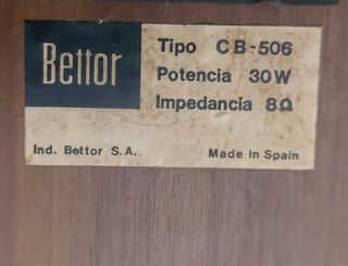 Altavoces Bettor 30w Vintage Retro