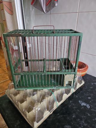 2 Jaulas pájaros - Verde y Rojo