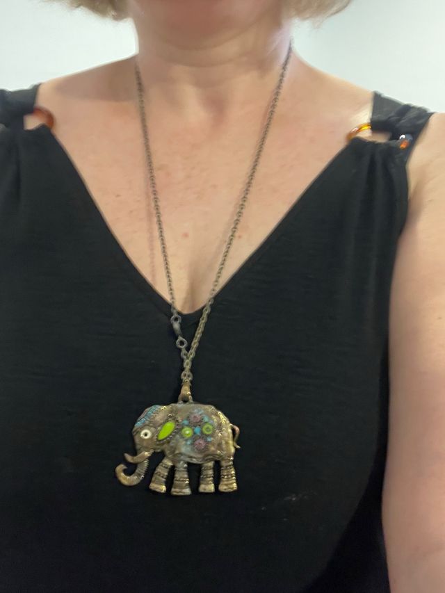 Collar elefante multicolor