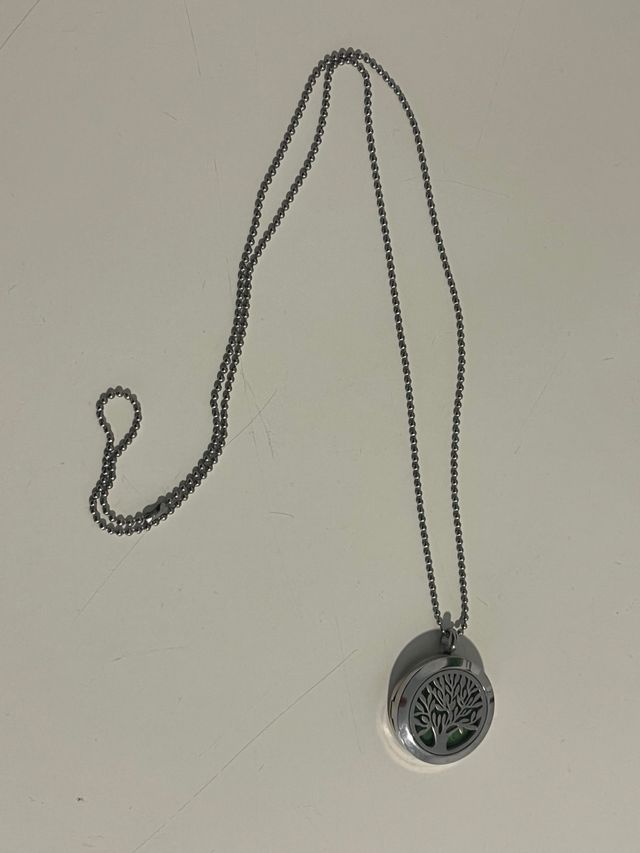 Collar aromaterapia - difusor plata