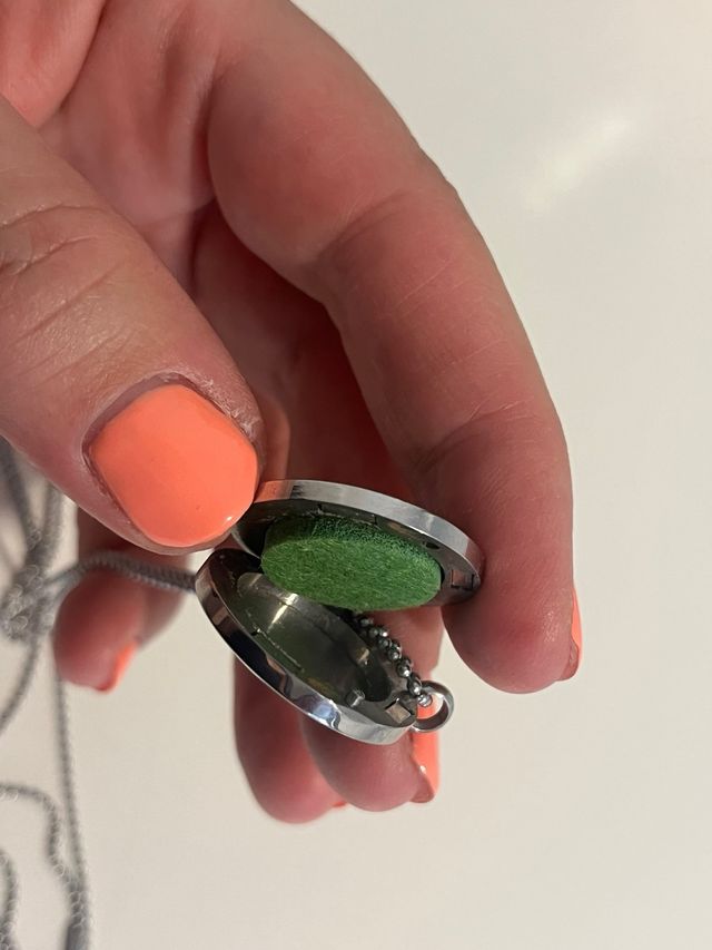 Collar aromaterapia - difusor plata