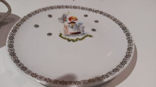 Taza y plato comunión porcelana