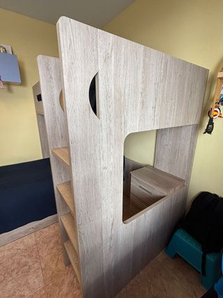 Literas Juvenil de madera en forma de L