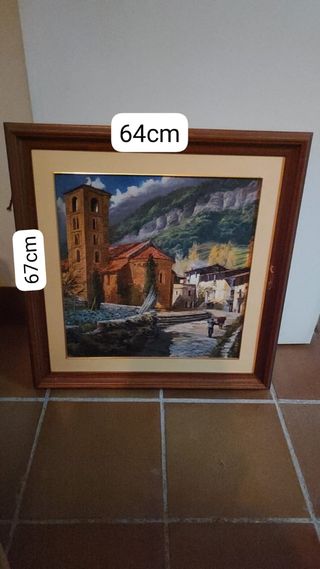Cuadro paisaje - 67x64cm