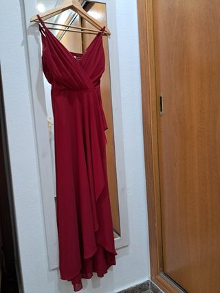 Vestido rojo fiesta tirantes finos talla S o M