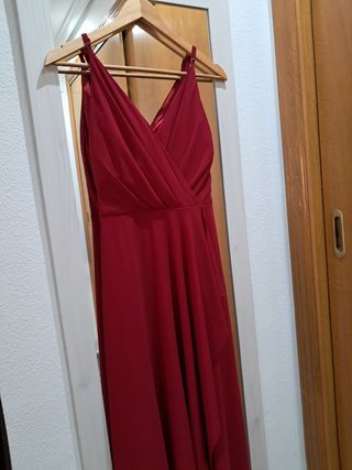 Vestido rojo fiesta tirantes finos talla S o M