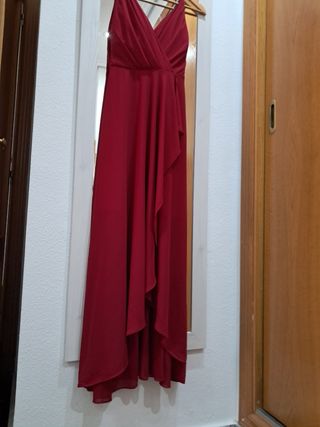Vestido rojo fiesta tirantes finos talla S o M