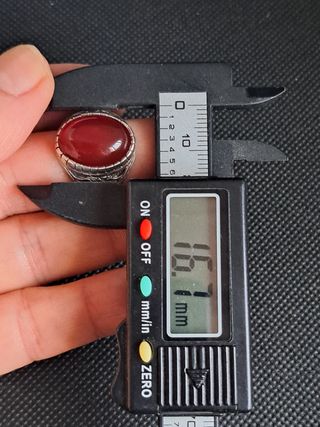 Anillo plata 925 ónix rojo