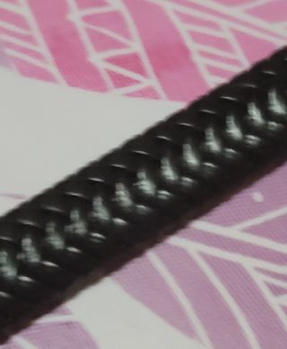 Pulsera cuero trenzada negra