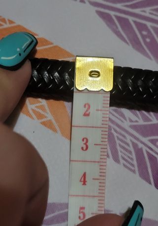 Pulsera cuero trenzada negra