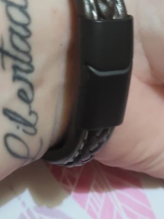 Pulsera Marrón trenzada cuero