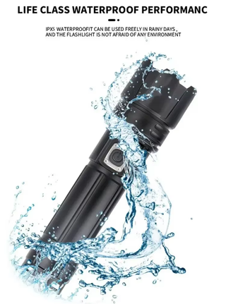 Linterna táctica LED de alto brillo, 5000mAh