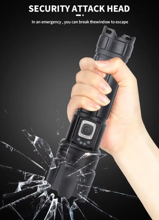 Linterna táctica LED de alto brillo, 5000mAh