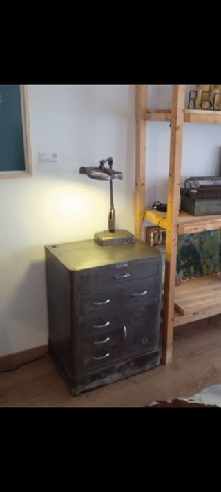 Cajonera vintage metálica industrial gris