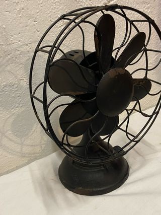 Ventilatore vintage metallo nero