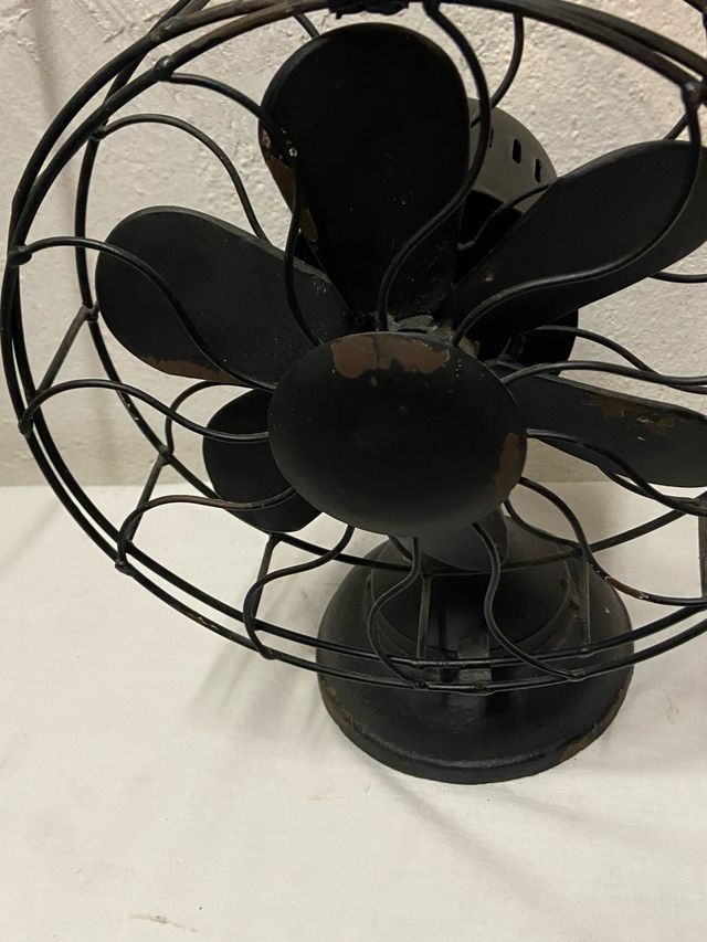 Ventilatore vintage metallo nero