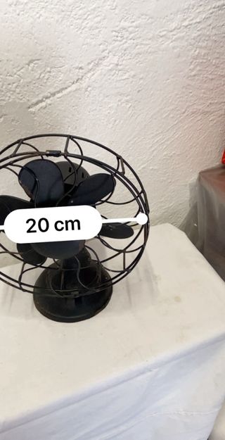 Ventilatore vintage metallo nero