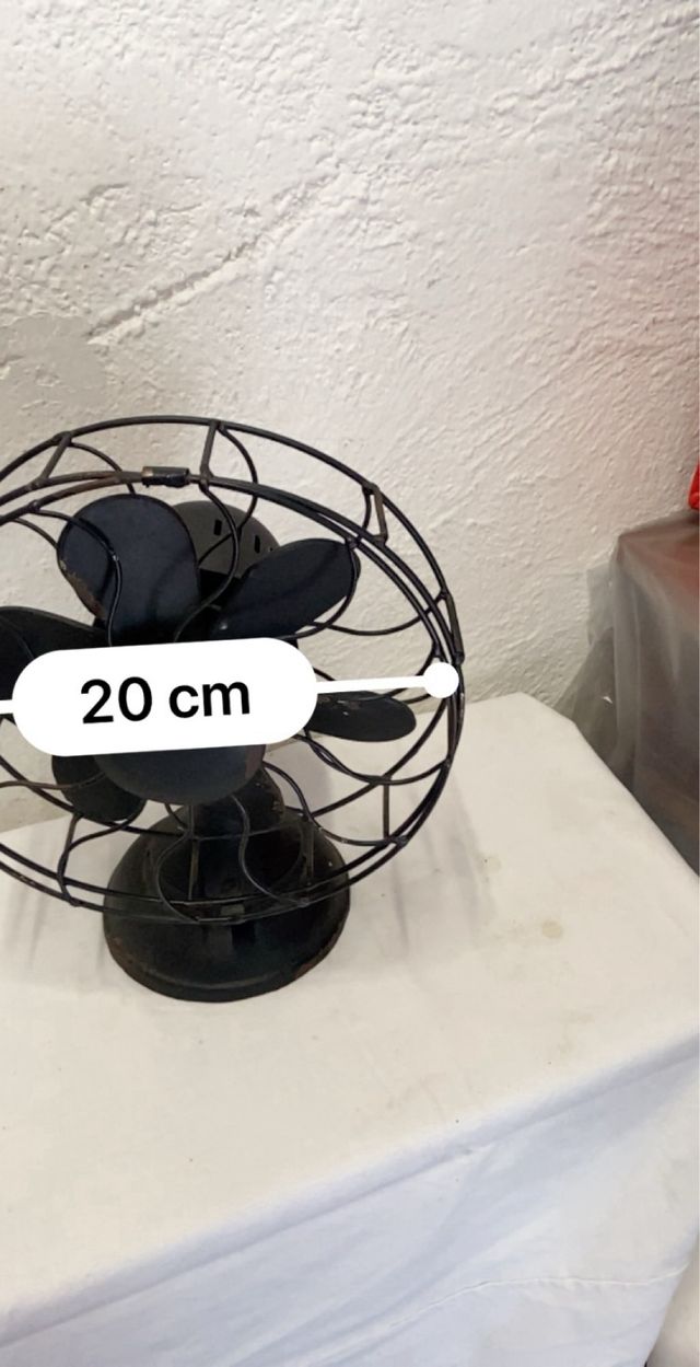 Ventilatore vintage metallo nero