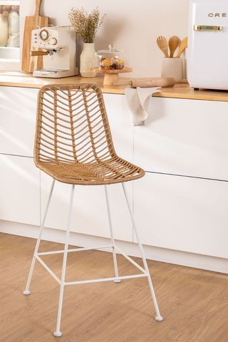 Sillas altas sklum - ratán y metal