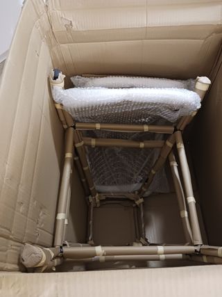 Sillas altas sklum - ratán y metal