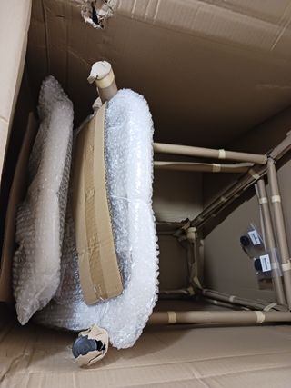 Sillas altas sklum - ratán y metal