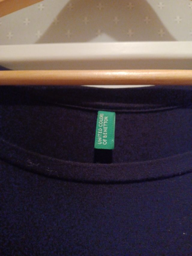 Vestido negro Benetton - Talla XS.