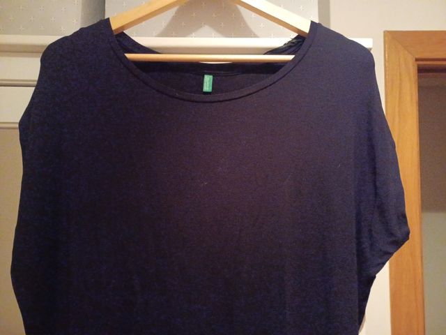 Vestido negro Benetton - Talla XS.