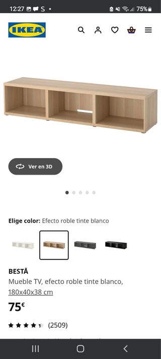 BESTÅ Mueble TV 180x40x38 cm