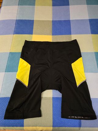 Culotte ciclismo hombre negro-amarillo