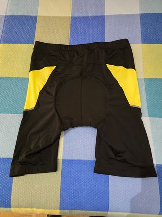 Culotte ciclismo hombre negro-amarillo