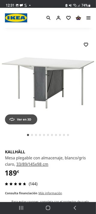 Mesa plegable KALLHÄLL IKEA