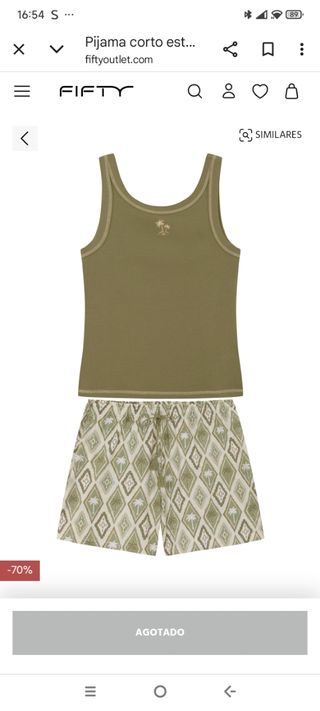 Pijama women'secret - Verde oliva a estrenar