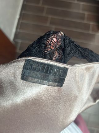 Vestito corto Guess beige e nero