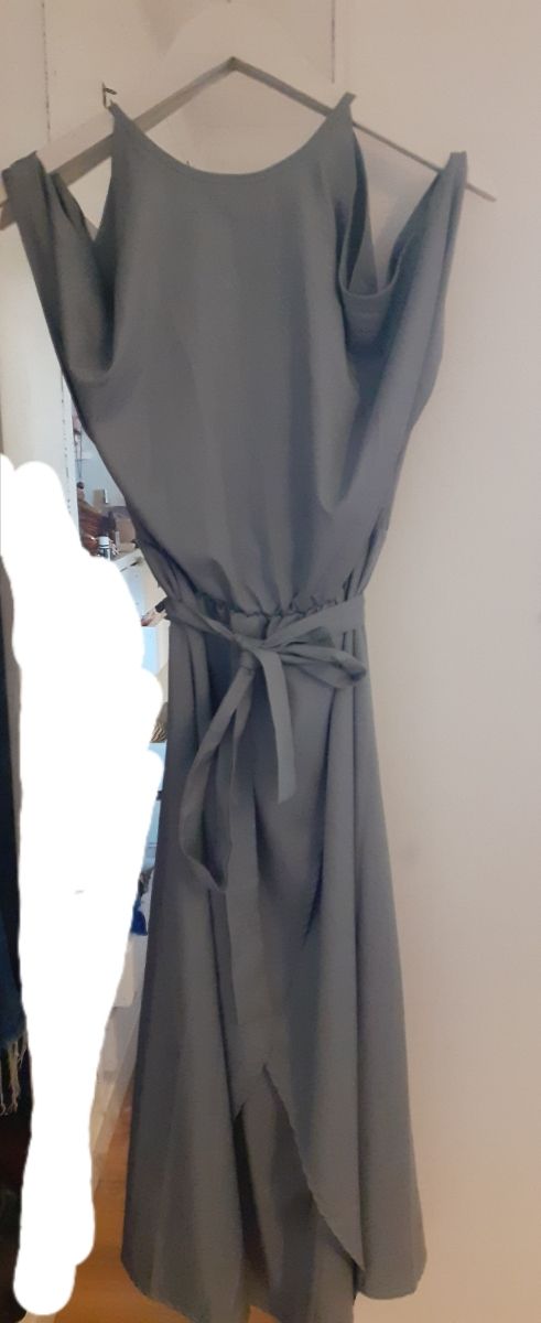 Vestido gris verano manga corta