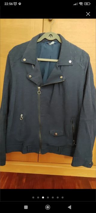 Cazadora Zara Man XXL - Azul