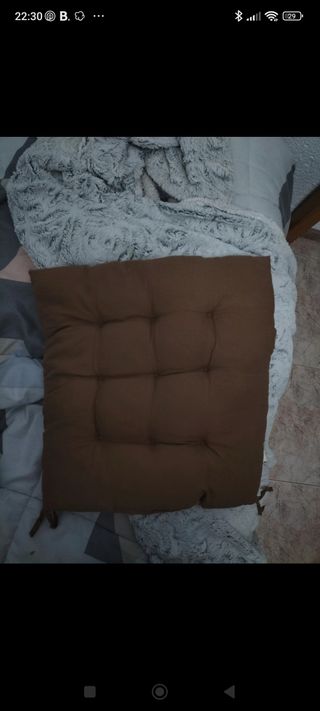 Cojín silla marrón - Asiento cómodo