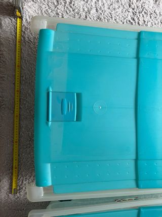 2 Cajas Plásticas Teal - Bajo Cama