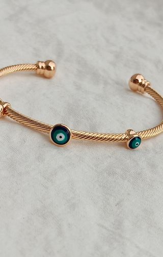 Pulsera ojo turco | Brazalete dorado