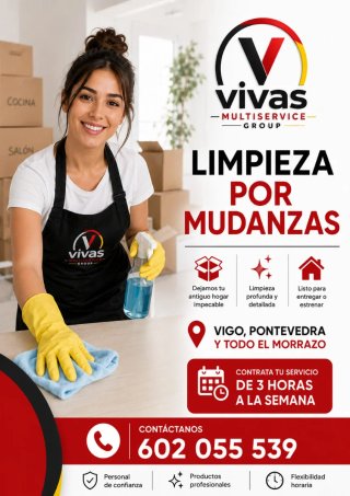 Limpieza en Pontevedra Vigo Cangas Marin Bueu