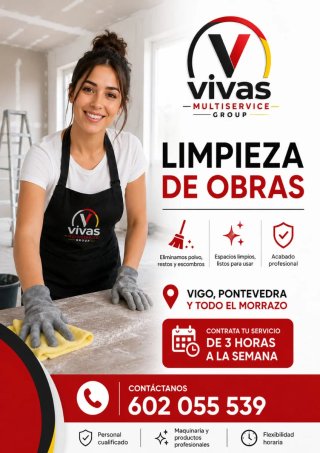 Limpieza en Pontevedra Vigo Cangas Marin Bueu