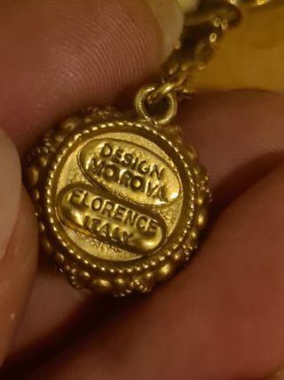 Collana vintage anni '60 rosa con Ciondoli