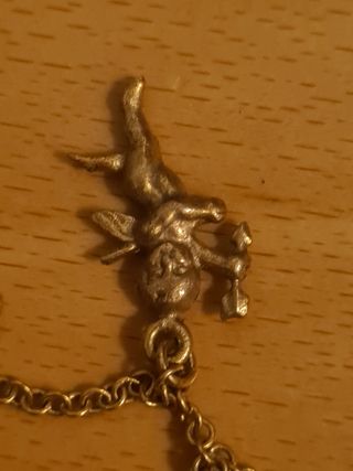 Collana vintage anni '60 rosa con Ciondoli