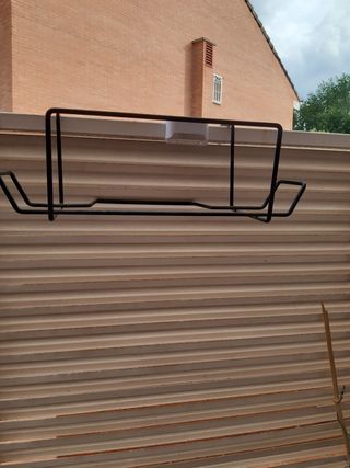 Soporte jardinera metal negro